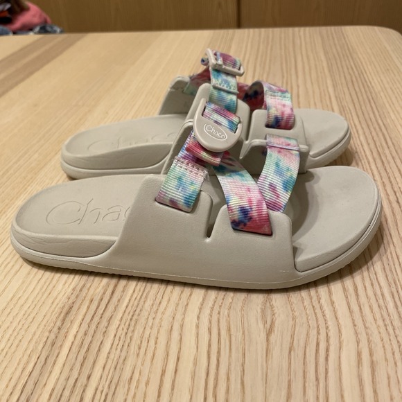 Chaco Other - Chaco Kids Chillos Slides Sandals Light Tie Dye Adjustable JCH180343 Girls 3‎